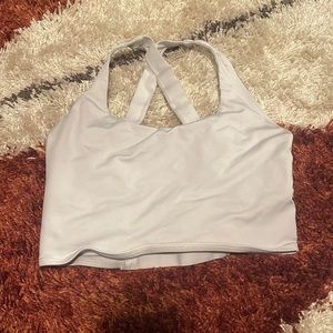 White barely worn sports bra